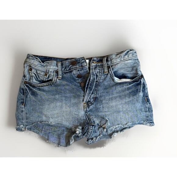 Women’s We The Free Size 24 Denim Shorts Fly Button - Picture 1 of 11